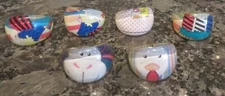 Set of 6 Resin Murano Style Childs Rings Different Colours and Patterns.