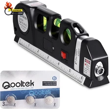 Laser Level Line Tool,  Multipurpose Cross Line Laser 8 Feet Measure Tape Ruler 