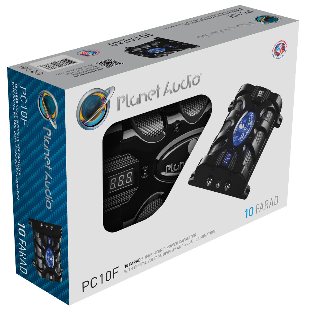 PLANET AUDIO PC20F Super Hybrid Power Kondensator – 20 Farad Für Bis Zu 20.000 Watt RMS – Mit PLANET AUDIO PC20F Super Hybrid Power Kondensator – 20 Farad Für Bis Zu 20.000 Watt RMS – Mit
