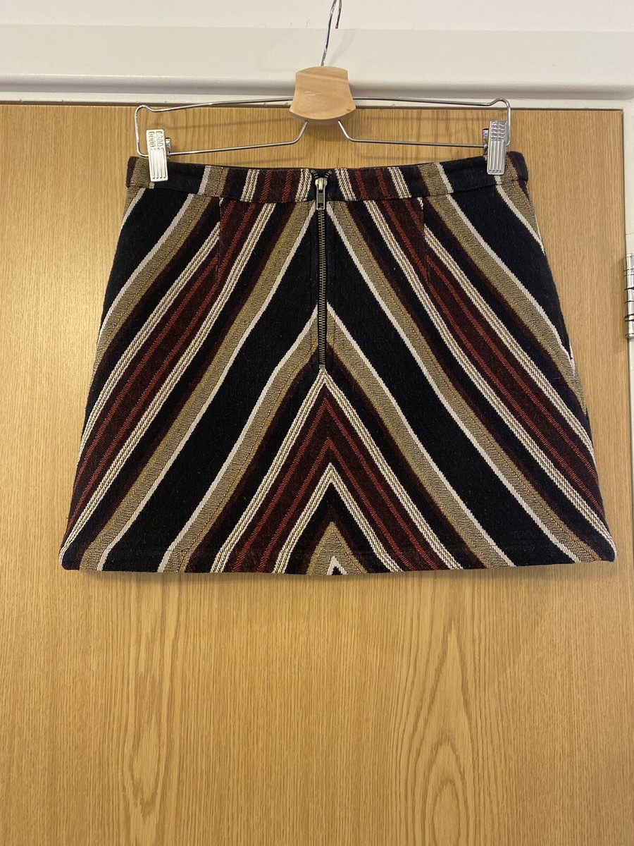 Topshop Chevron Mini Skirt Size 12