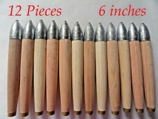 12 Pieces 6" Cedar Plugs Natural Unrigged Saltwater Fishing Trolling Lures 