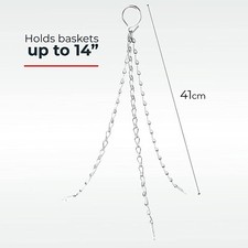 Chains 3 Point 18 inches Metal Replacement Chain For Hanging Basket