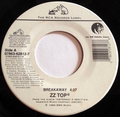 ZZ Top 45 Breakaway / Pincushion  EX to NM