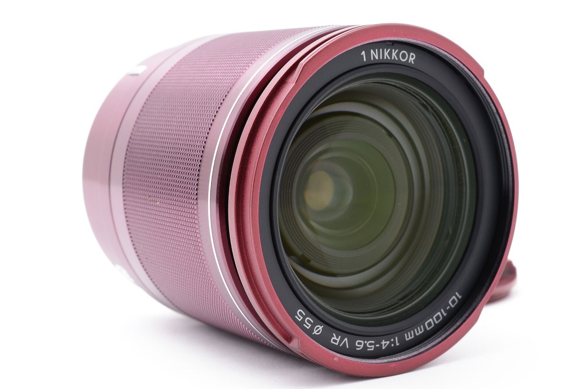 Nikon 1 NIKKOR 10-100mm F4-5.6 VR レッド ✨MINT✨ Nikon 1 Nikkor 10-100mm f4-5.6 VR Zoom Lens Red