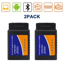 2 Pack Bluetooth OBDII Car Diagnostic Scanner Auto Fault Code Reader Tool US