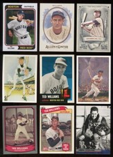 Ted Williams Baseball Card Lot Of 35 Different Vintage Recent Inserts Oddball