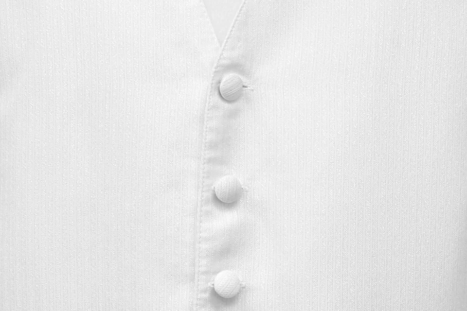 Men's White Andrew Fezza Fullback Tuxedo Vest with Bow Tie Sparkle Shiny Medium - Image 2 of 4