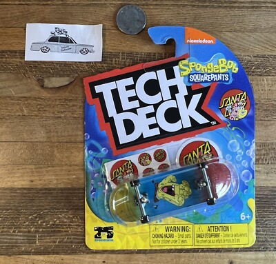 Santa Cruz X SpongeBob Screaming Hand Tech Deck Fingerboard  Plan B P Rod