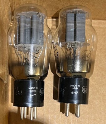 希少 RCA JAN CRC-2A3 真空管 T1168○ RCA U.S.N CRC 2A3/ RCA JAN CRC 2A3 真空管2本