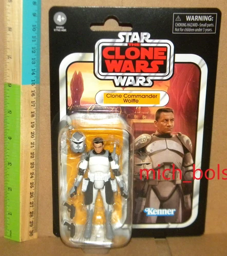 CLONE COMMANDER WOLFFE VC168 Star Wars 2020 Vintage Line 3.75" Figure Card Wear