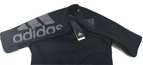 ADIDAS ALPHASKIN Black Noir Sport T-Shirt ASK SPR SS BOS Slim Fit - Bild 3 von 9