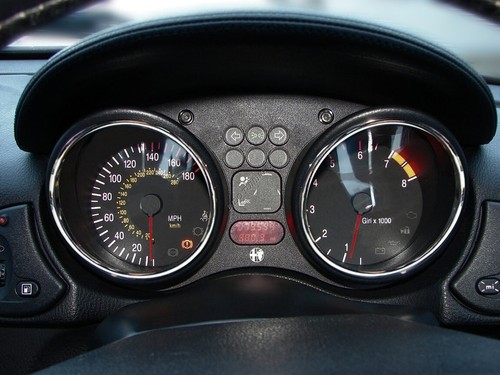 Pour Alfa Romeo Spider GTV Cerclages De Compteur Aluminium Anneaux Chrome x2 - Picture 7 of 9