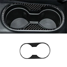 For Jeep Wrangler JK Carbon Fiber Car Interior Center Water Cupholder Cover Trim