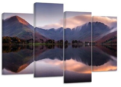 lake district morning new canvas split prints on wooden bars