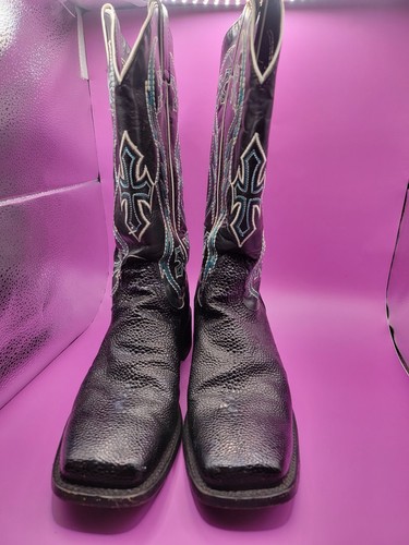 Nocona Stingray Belly Gr. 9,5 Stiefel - Damen schwarz/türkis/weiß Cowboystiefel - Bild 5 von 11