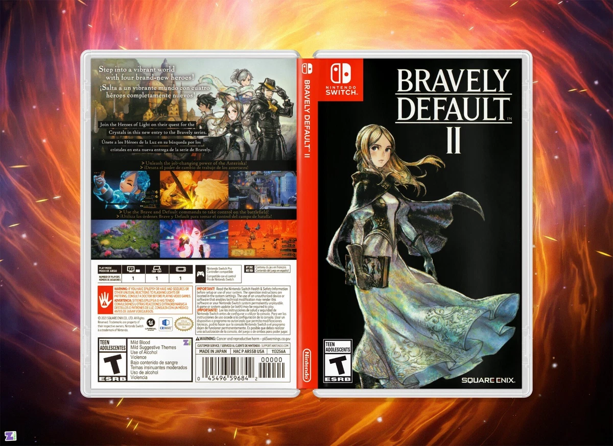 Bravely Default II (2) COVER ART: Replacement Insert / Case for Nintendo  Switch | eBay