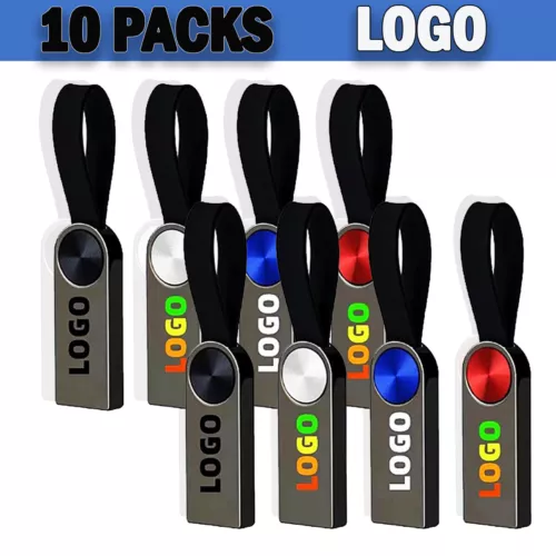 Lot 10PCS 1/2/4/8/16GB USB Flash Drive Memory U Stick Storage Straps Custom Logo
