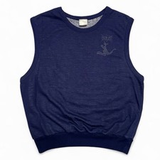 VTG 70s Everlast Boxing Kangaroo Navy Sweater Vest Men's Size Large Made In USA