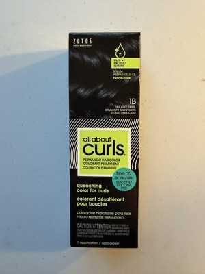 Zotos All About Curls Permanent Hair Color 1B Brown-Black Sulfate/Silicone Free
