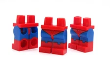LEG ASSSEMBLY: Custom printed BLUE LEGS WITH RED Boots on official LEGO®