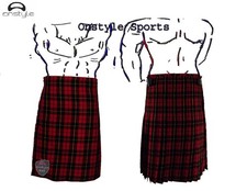 Red Wallace Tartan Kilt 8 Yard Traditional Wool Men's Scottish High quality