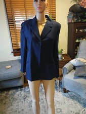 Vintage ALFRED DUNNER womens navy blue blazer size 14 NWT Shoulder Pads