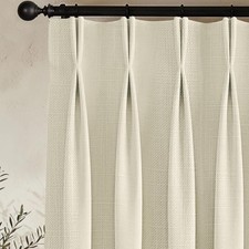 Linen Curtains Length 2 Panels, Heavyweight 400GSM Light