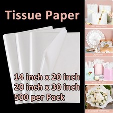 Wrapping Paper White Tissue Paper 14"x20" 20"x30" Packing Cushioning Void Fill