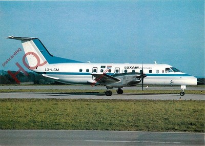 Ansichtskarte - LUXAIR PENDLER EMBRAER BRASILIA LX-LGM @ LUX
