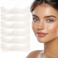 6pcs Glitter Freckles, Gold Freckles Face Tattoo, Sparkle Freckles Temporary ...