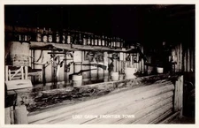 "Lost Cabin Frontier Town" Saloon Montana MT Guns 1950s RPPC Photo Postcard COPY