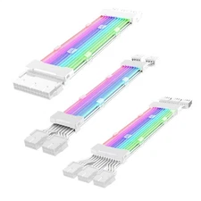 24 Pins RGB Luminous Power Extension Cable Addressable ARGB Computer Game Case