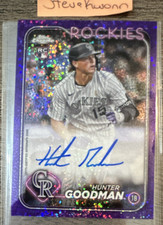 Topps 2024 Chrome Rookie Autographs Hunter Goodman RA-HG Purple Speckle /299