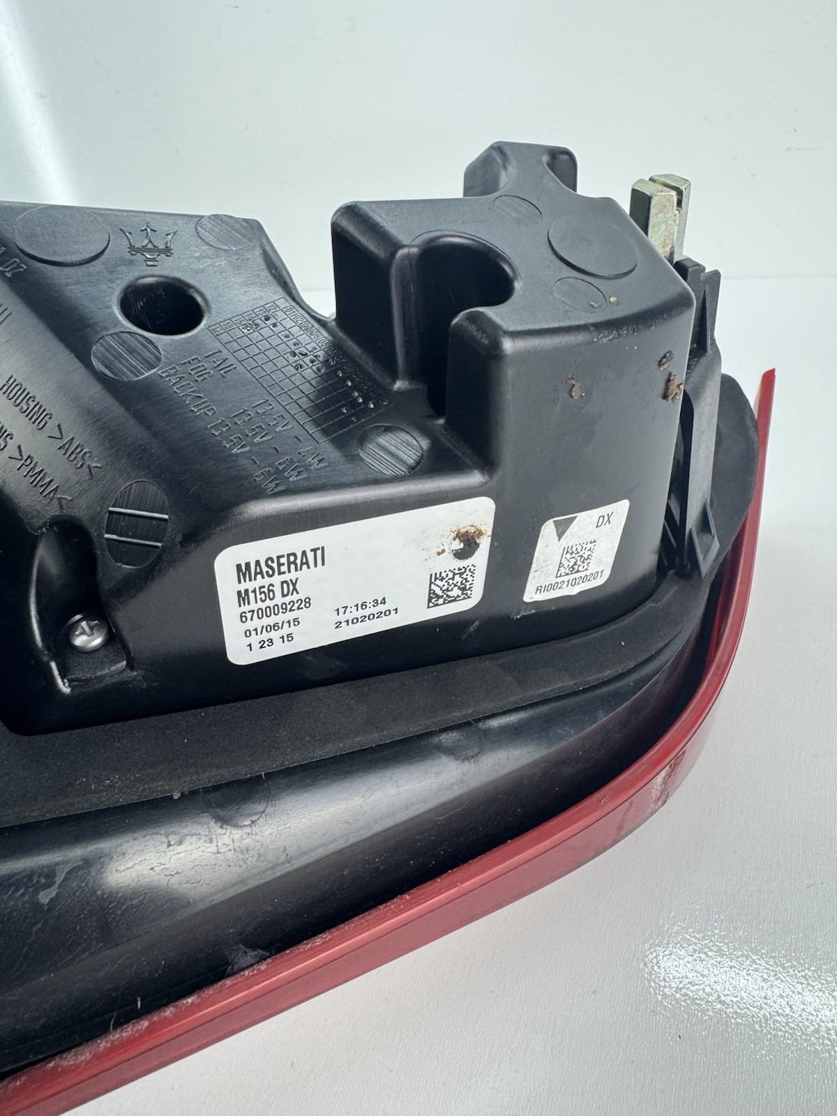 Maserati Quattroporte 2014-2020 Right Lower Inner Tail light P/N 670009228