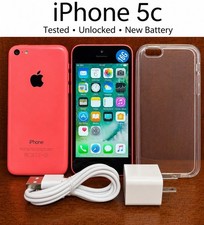 New Battery - Original Apple iPhone 5c Unlocked - 8GB / 16GB / 32GB - PINK