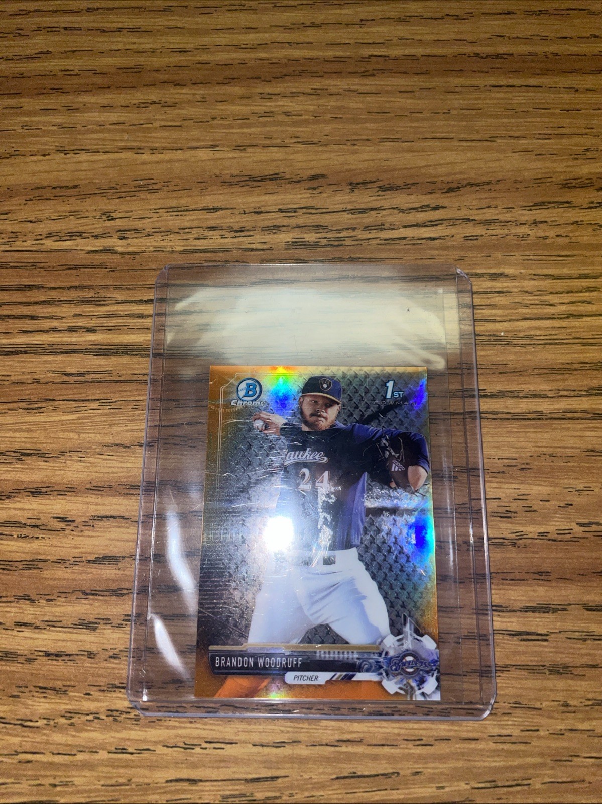 Brandon Woodruff 2017 Bowman 1st Mini Orange 17/25