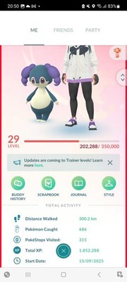 Pokemon Go (Stufe 29) Shiny Indedee (58 Shinys)