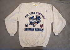 WORLD SERIES 2000 NEW YORK METS vs NEW YORK YANKEES SUBWAY SERIES SWEATSHIRT L