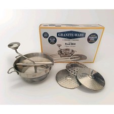 Stainless Steel Deluxe Food Mill 2 Qt GraniteWare No Instructions Sauce Canning