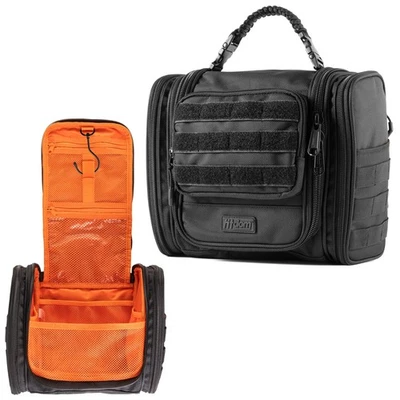 Fitdom Tactical Hanging Toiletry Bag Dopp Kit For 10” x 9” x 6”, Jet Black  - Picture 1 of 6
