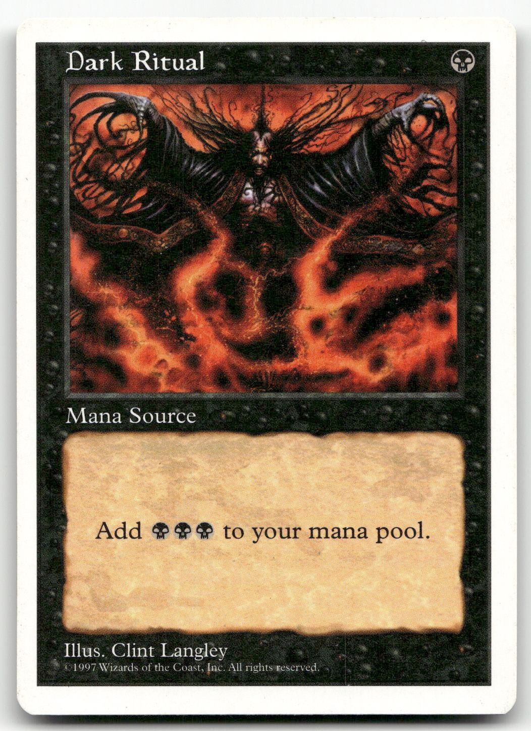 Dark Ritual Common Fifth Edition Magic: The Gathering Lightly Played
