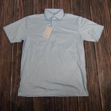 Collars & Co Polo Shirt Mens Small Light Blue Featherweight Relaxed Dress Collar