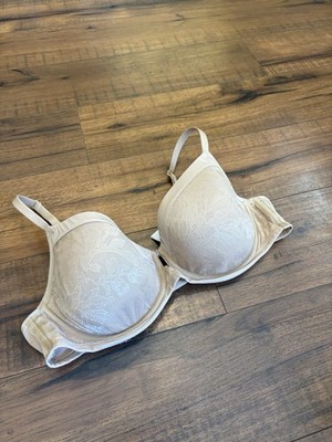Soma Lightest Lift Modern Coverage Tan Nude Underwire Bra 36C Lace Overlay