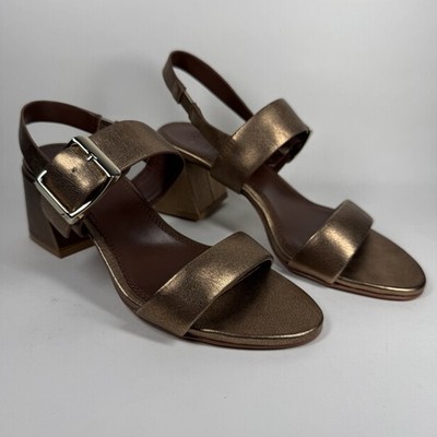 Naturalizer Women's Size 6.5 M Soft Bronze Leather Vicky Slingback Dress Sandals