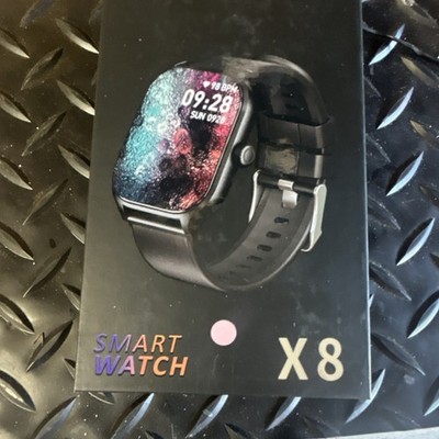 X8 Smart Watch Pink Silicone Band BT Calling Heart Rate Multi-Sports Modes