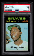 HANK AARON 1971 TOPPS BASEBALL CARD #400 PSA GRADED 5 EXCELLENT BRAVES HOF