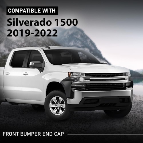 Left & Right Front Bumper End Caps For Chevrolet Silverado 1500 2019-2022 LTD - Picture 10 of 11