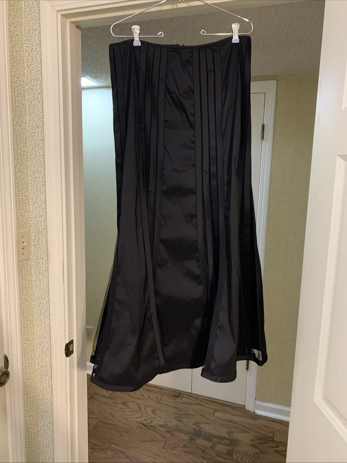 KM Collections Milla Bell Womens Black  Midi Skirt Size 12