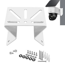 Heavy-Duty Corner Security Camera Bracket - Weatherproof White Metal Mount fo...