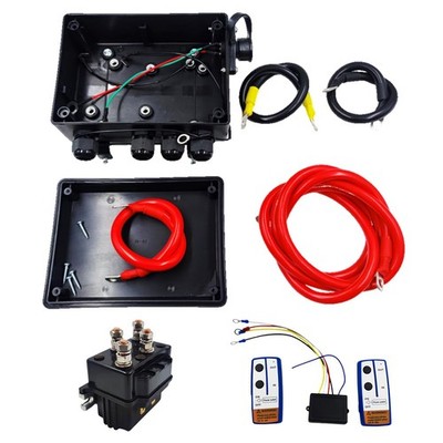 12V 500A Winch Solenoid Relay Controller Contactor 12000LB Max w/Pre-Wired Bo...